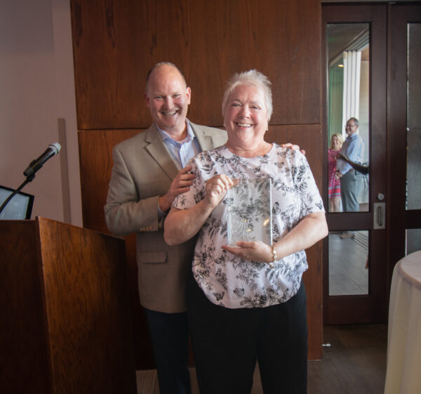 Photo of Grady and Missy at Missy's retirement paty