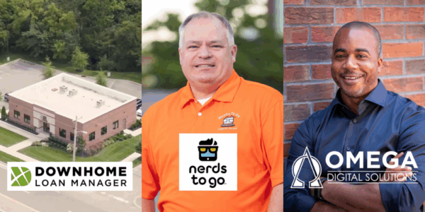 Small business graphic about downhome loan manager, Nerds2go, and omega digital